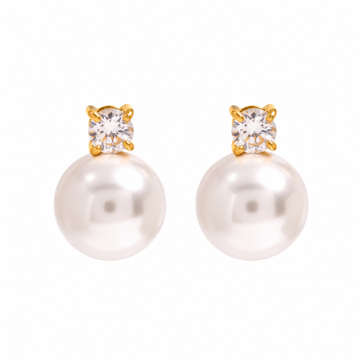 Crystal Pearl Studs