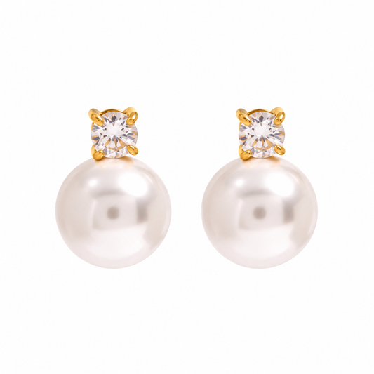 Crystal Pearl Studs