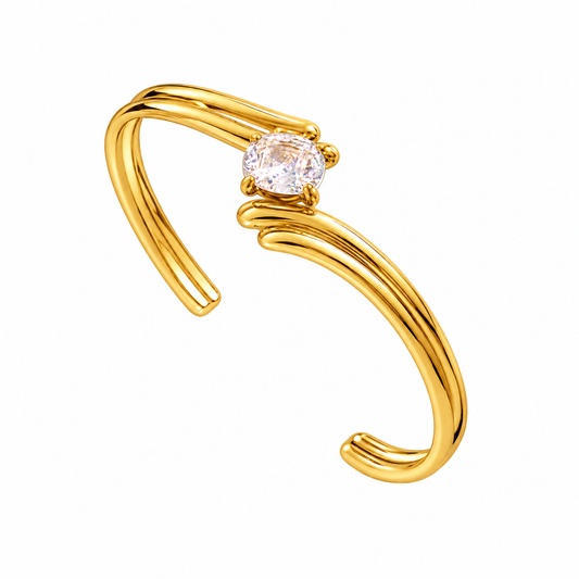 Gold crystal  bangle